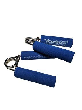 Set of 2 Vicodin ES Hand Grip Strengtheners Pharmaceutical Promo - Blue